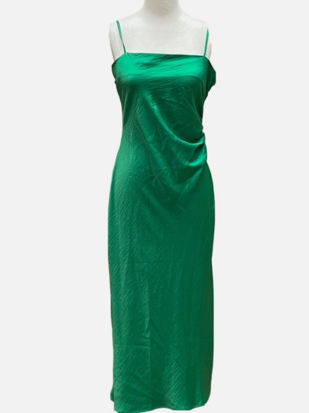 House of Harlow 1960 Emerald Green Satin Slip Dress